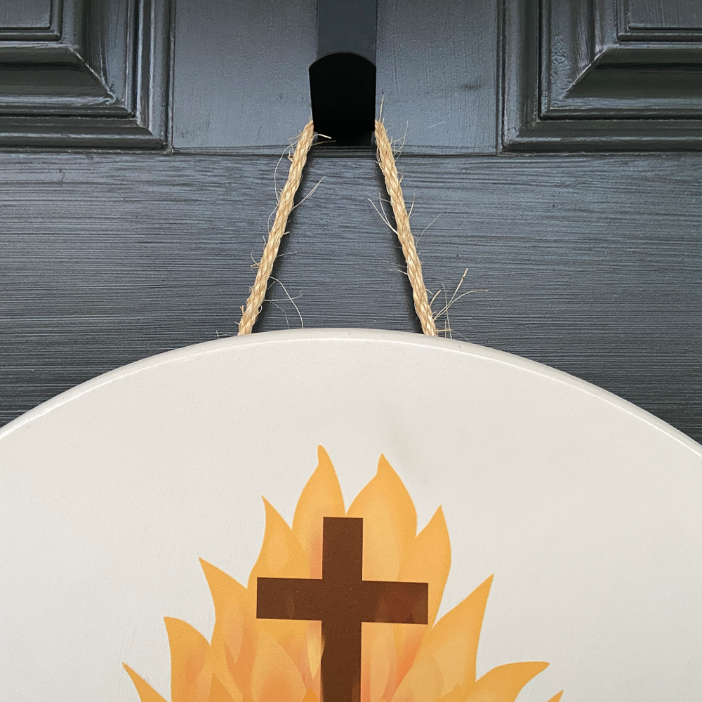 Sacred Heart Circular Door Sign - Image 4