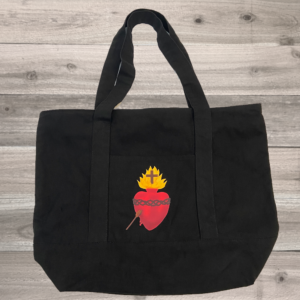 Zippered Tote Bag - Sacred Heart of Jesus