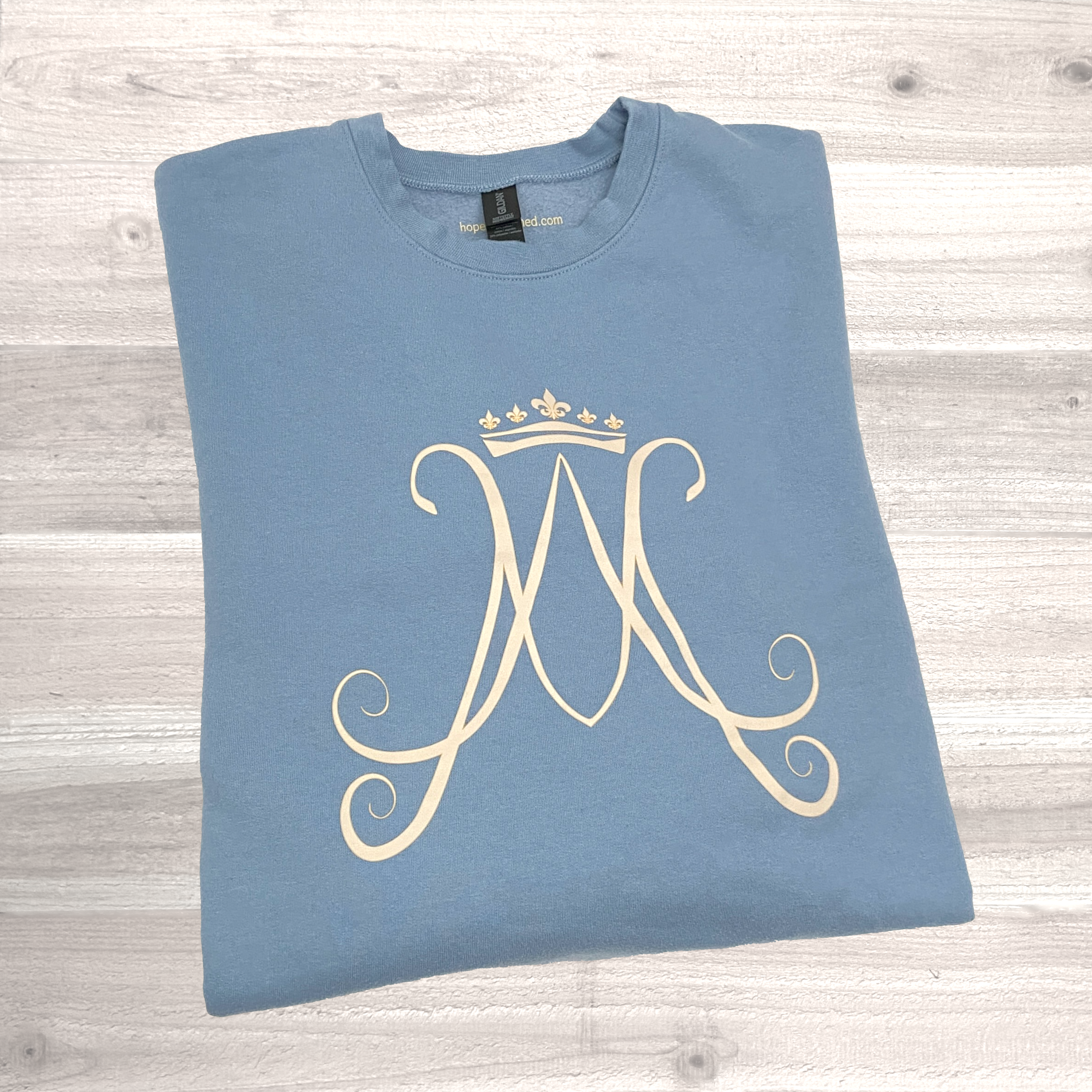 Auspice Maria Monogram Sweatshirt Blue - Image 2