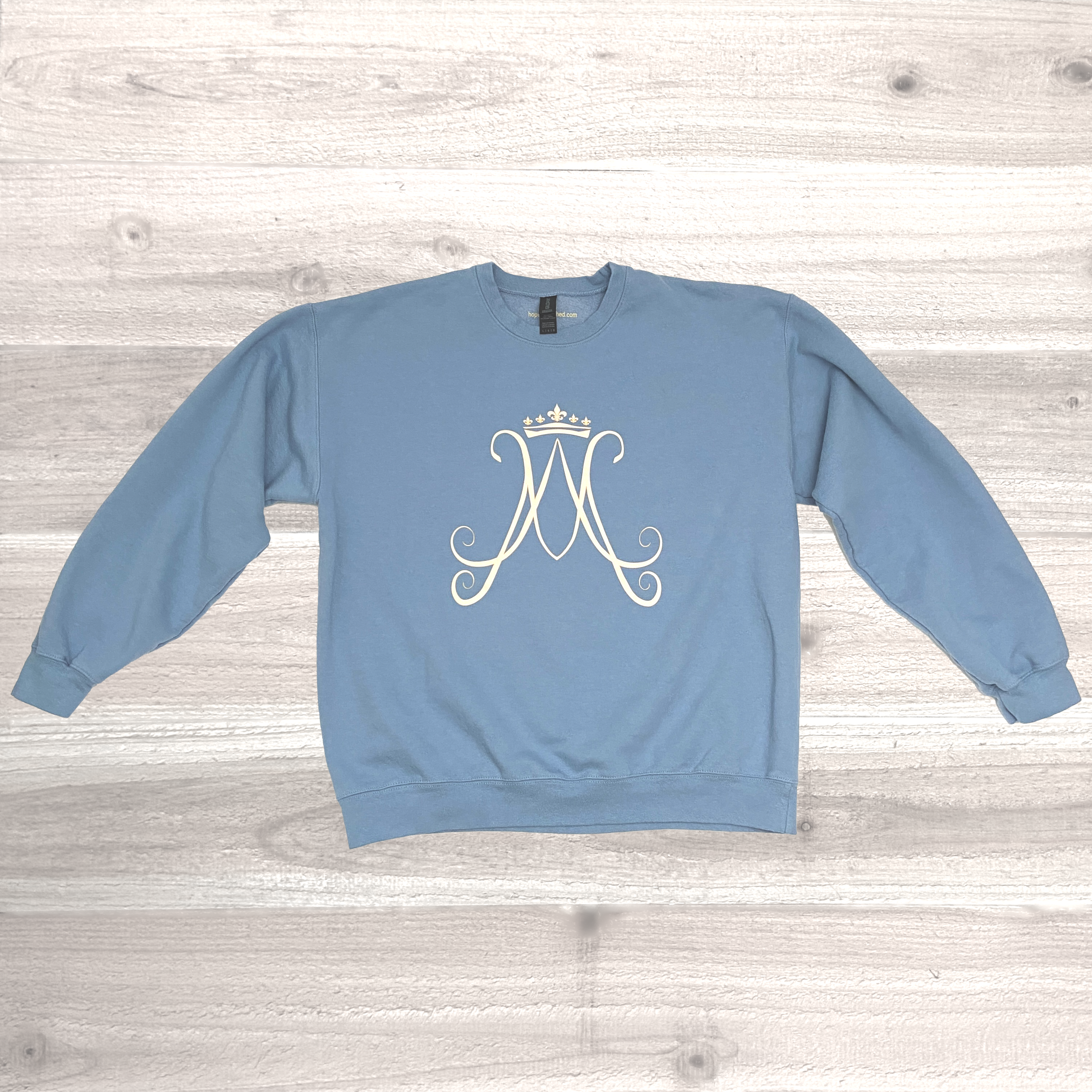 Auspice Maria Monogram Sweatshirt Blue - Image 3