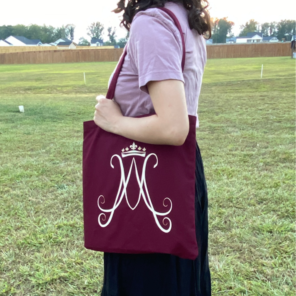 Tote Bag - Auspice Maria Maroon - Image 3